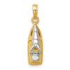 14K and White Rhodium 3-D Wave Runner with Moveable Seat Charm