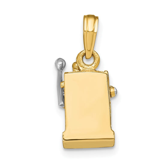 Gold Polished Slot Machine Pendants