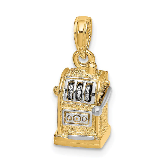 Gold Polished Slot Machine Pendants