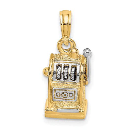 Gold Polished Slot Machine Pendants