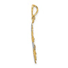 14k and White Rhodium Cut-out Cross Medallion Charm