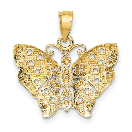 Gold Polished Butterfly Pendants
