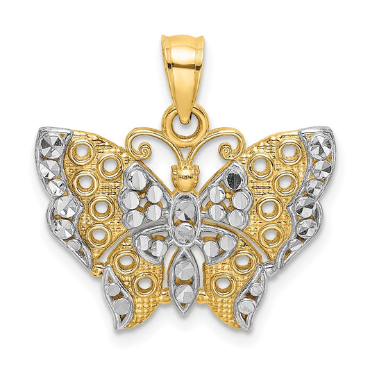 Gold Polished Butterfly Pendants