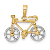 14k Two-tone 3-D Bicycle with Moveable Tires Charm