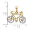 14k Two-tone 3-D Bicycle with Moveable Tires Charm