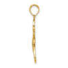 14K and White Rhodium Filigree Flying Angel Charm