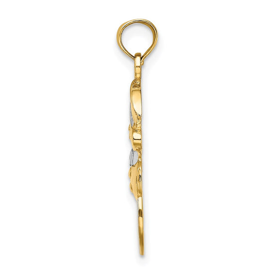 Gold Polished Snowman Pendants
