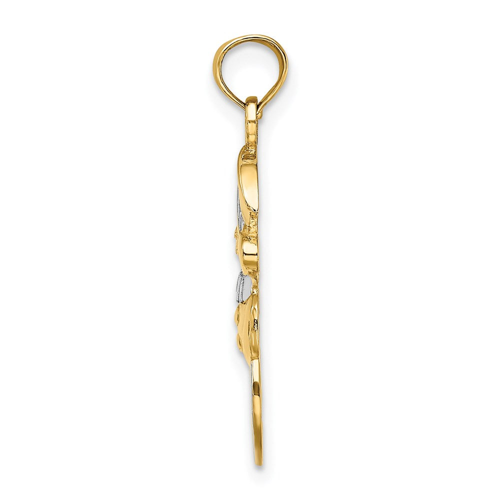 Gold Polished Snowman Pendants