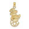 Gold Polished Snowman Pendants