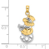 Gold Polished Snowman Pendants