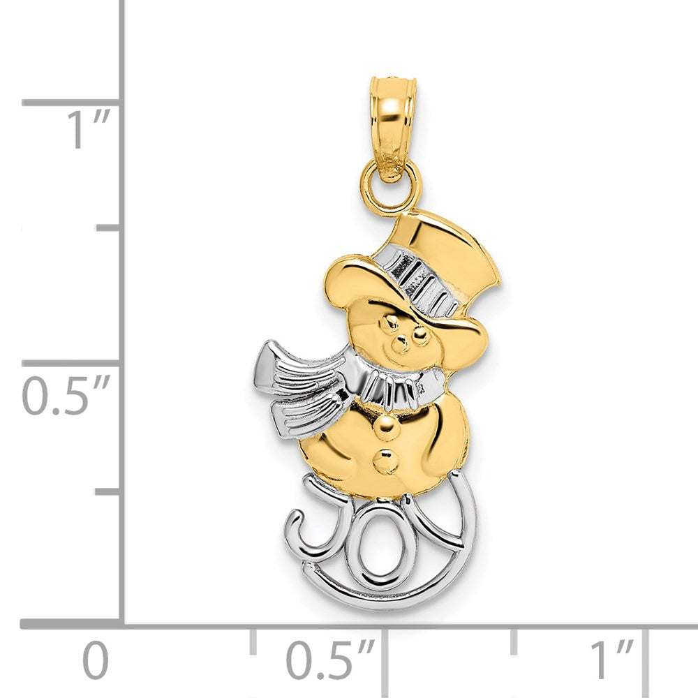 Gold Polished Snowman Pendants