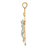14k Two-tone INRI Crucfix Pendant