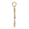 14k Two-tone with White Rhodium Moon with Moveable Star Charm