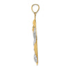 14k with White Rhodium Shell Cluster In Oval Frame Charm