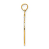 14k and White Rhodium WISH DREAM BELIEVE Moon and Stars Charm