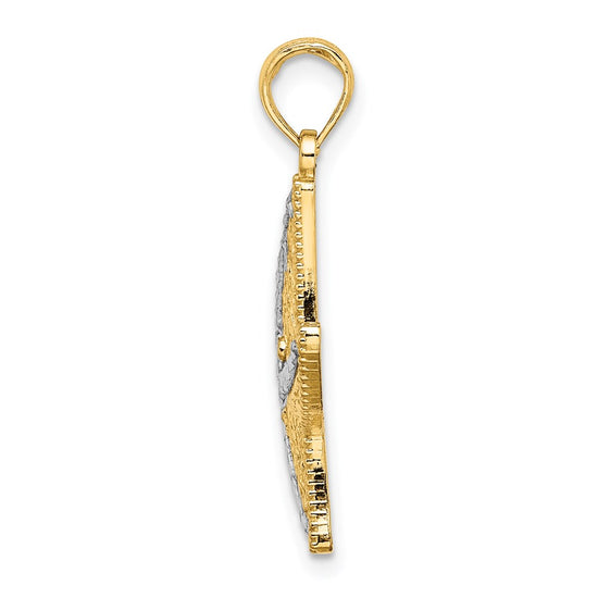 Gold Polished Starfish Pendants