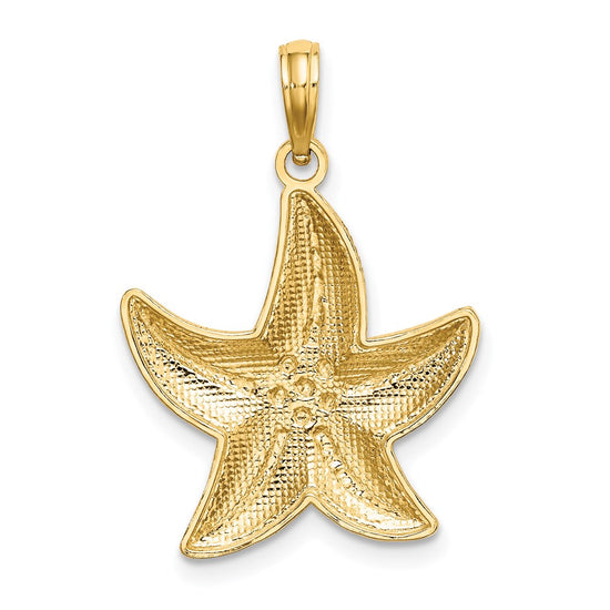 Gold Polished Starfish Pendants