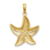 Gold Polished Starfish Pendants
