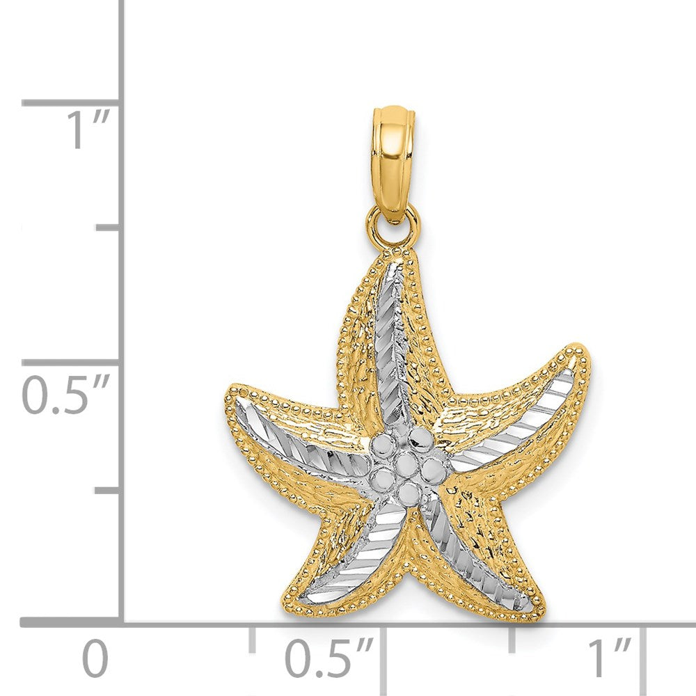 Gold Polished Starfish Pendants