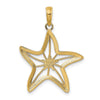 Gold Polished Starfish Pendants