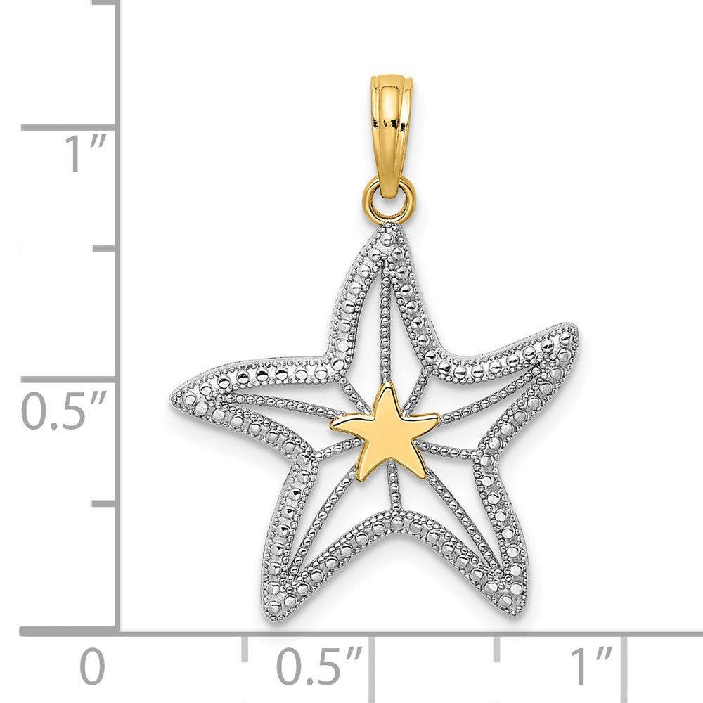 Gold Polished Starfish Pendants
