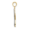14K with White Rhodium Diamond-cut Starfish with Star Charm