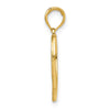 14k and White Rhodium Hope In Heart with Flowers Charm
