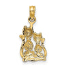 Gold Polished Cat Pendants