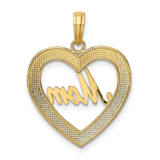 Gold Polished Mom Pendants