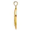 14k with White Rhodium #1 MOM Oval Charm