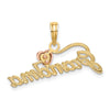 14k Two-Tone GRANDMA with Heart Charm