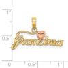 14k Two-Tone GRANDMA with Heart Charm