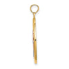 14K Two-tone with White Rhodium Anchor In Circle Charm