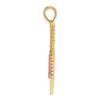 14k Two-tone with White Rhodium Dragonfly with Diamond-cut Wings Pendant