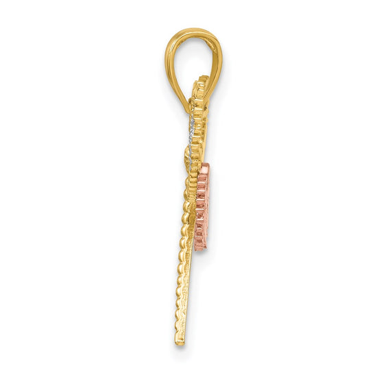 Gold Polished Dragonfly Pendants