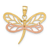 Gold Polished Dragonfly Pendants