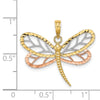 Gold Polished Dragonfly Pendants