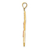 14k Two-tone with White Rhodium Star with Flowers Pendant