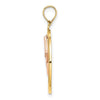 14k Two-tone with White Rhodium Star Dangle in Circle Moveable Charm
