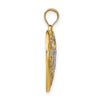 14k and White Rhodium Cut-Out Filigree Heart Charm