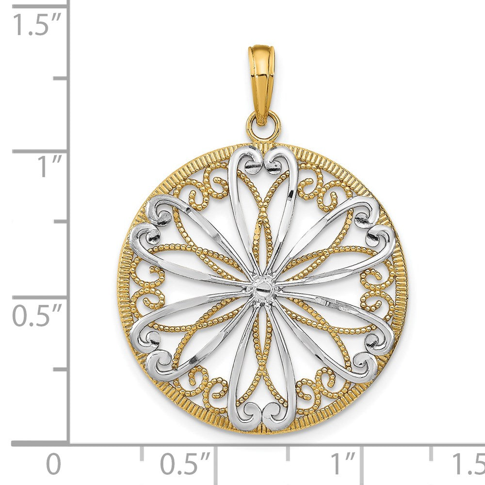 Gold Polished Filigree Pendants