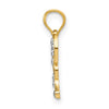 14k and White Rhodium Butterfly Charm