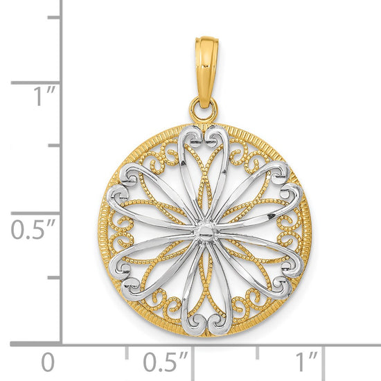 Gold Polished Filigree Pendants