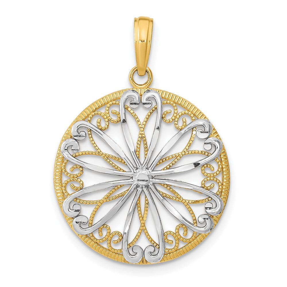 Gold Polished Filigree Pendants