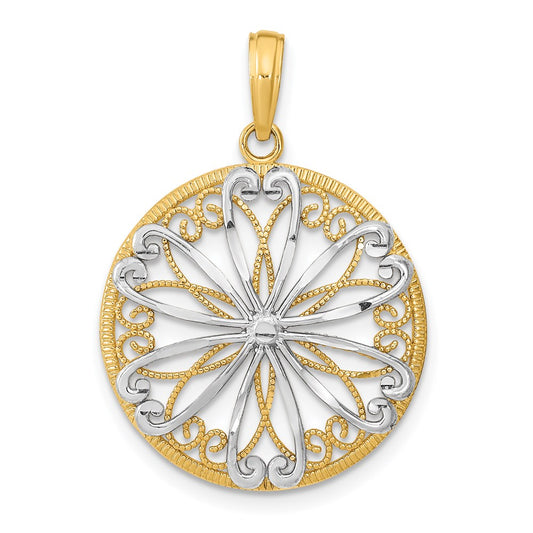 Gold Polished Filigree Pendants