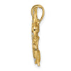 14k Two-tone Diamond-cut Butterfly Charm