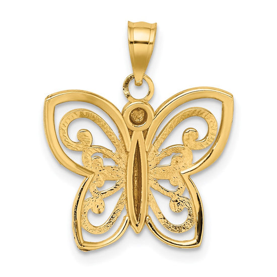 Gold Polished Butterfly Pendants