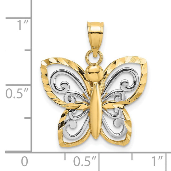 Gold Polished Butterfly Pendants