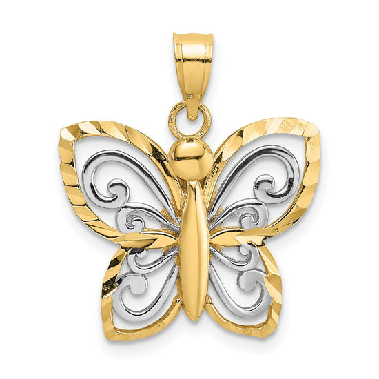Gold Polished Butterfly Pendants