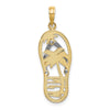 Gold Polished Flip Flop Pendants